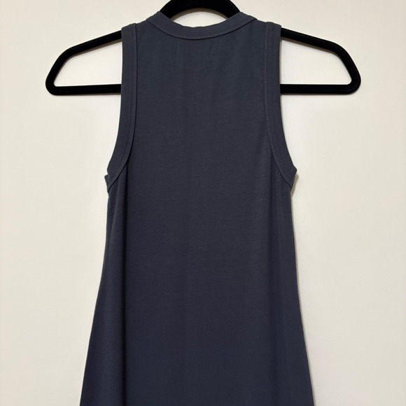 Rowan Dylan Knit Cotton Modal Side Slit Midi Tank Dress XS Slate - Picture 8 of 9